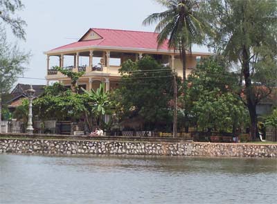 Little Garden guesthouse and bar  in Kampot, Cambodia.