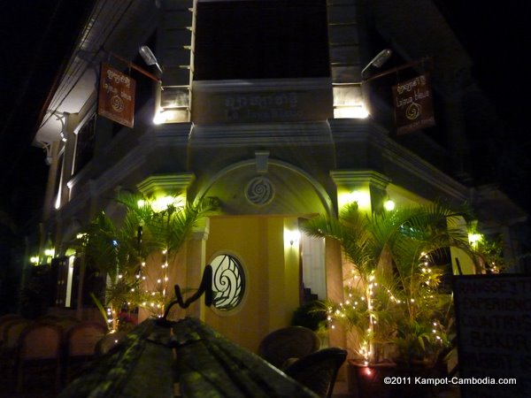 La Java Bleue Restaurant & Guesthouse in Kampot, Cambodia.