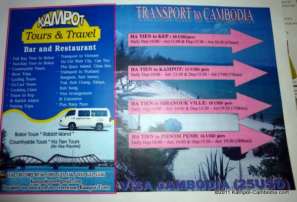 Kampot Tours & Travel in Kampot, Cambodia.
