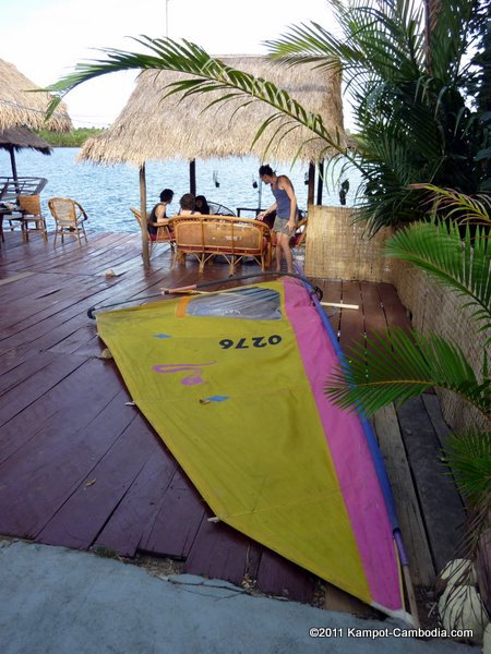 Olly's Place.  Windsurfing * Bodyboarding * Restaurant * Guesthouse in Kampot, Cambodia.