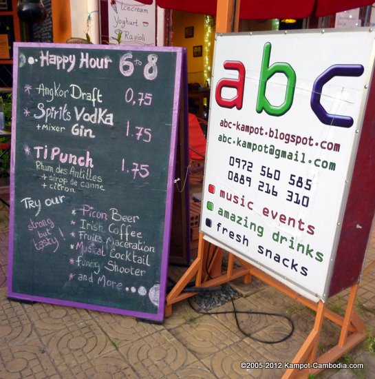 Art Bar Craze (ABC) in Kampot, Cambodia.