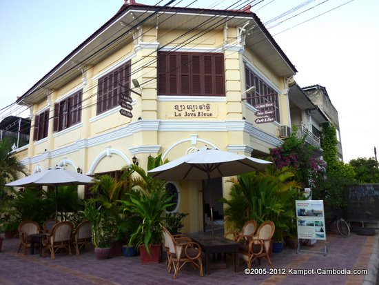 La Java Bleue Restaurant & Guesthouse in Kampot, Cambodia.