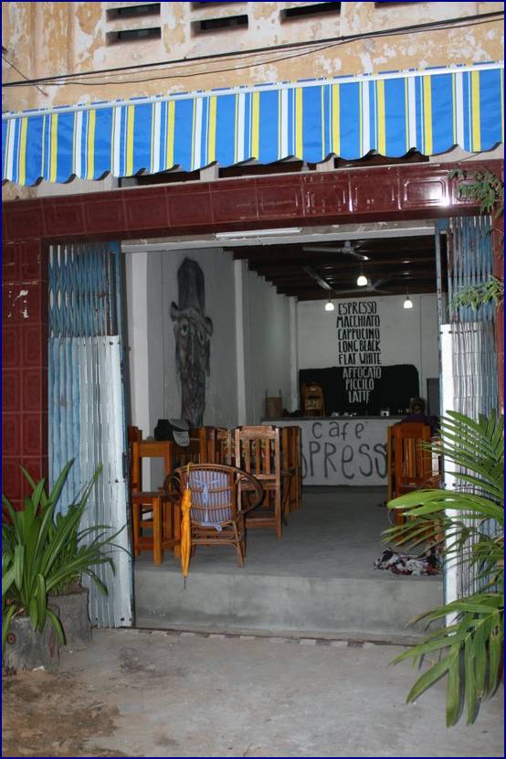 Cafe Espresso Kampot. Downtown Kampot, Cambodia