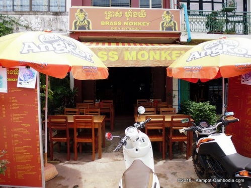Brass Monkey Bar in Kampot, Cambodia.