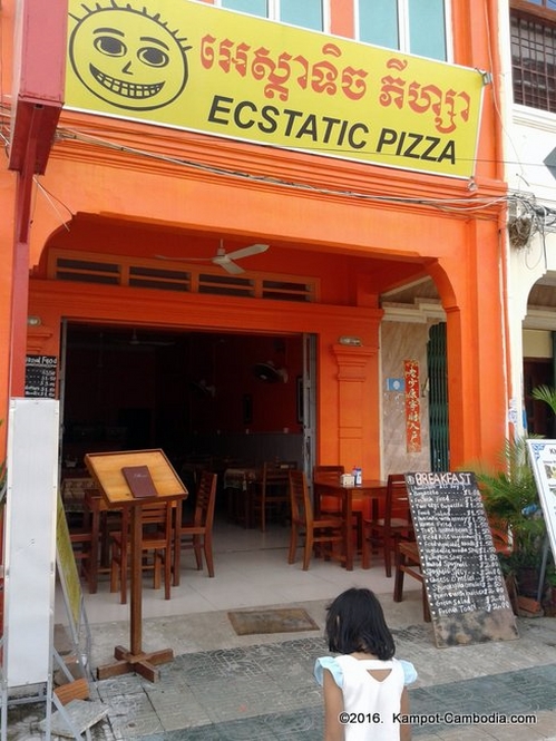 Ecstatic Pizza in Kampot, Cambodia.