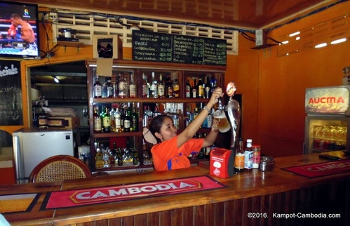 Rusty 2 Bar and Restaurant in Kampot, Cambodia.