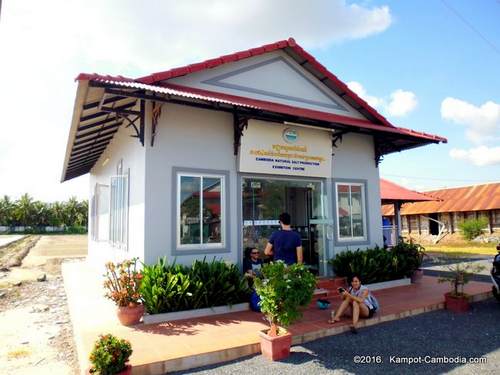 The Salt fields of Kampot, Cambodia.  Salt production.  Salt Exhibition Centre