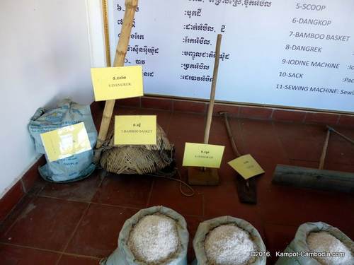 The Salt fields of Kampot, Cambodia.  Salt production.  Salt Exhibition Centre