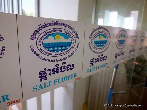 The Salt fields of Kampot, Cambodia.  Salt production.  Salt Exhibition Centre