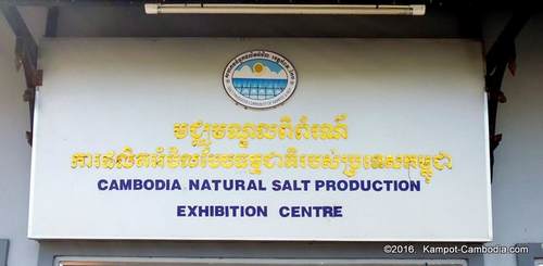 The Salt fields of Kampot, Cambodia.  Salt production.  Salt Exhibition Centre