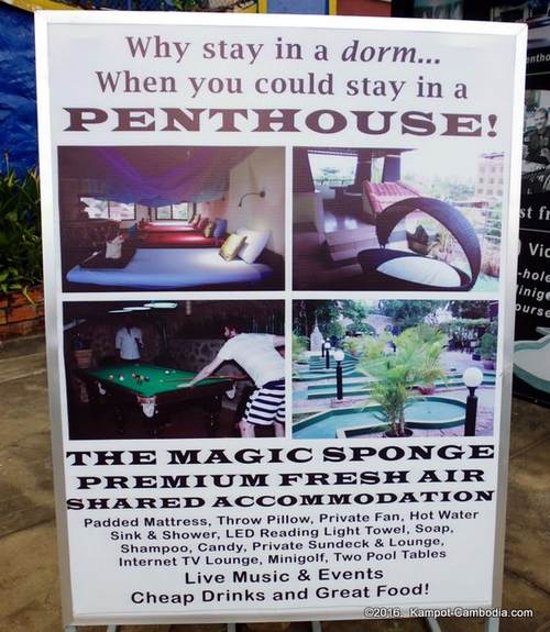 Magic Sponge in Kampot, Cambodia.  Hotel.