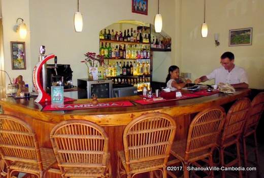 Auberge du Soleil Hotel & Restaurant in Kampot, Cambodia.