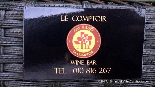 Le Comptoir Wine Bar in Kampot, Cambodia.