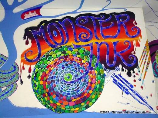 Monster Ink Tattoo and Tantrei Bar in Kampot, Cambodia.