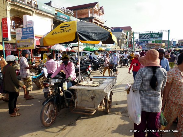 Kampot, Cambodia's Central Market.  Downtown.