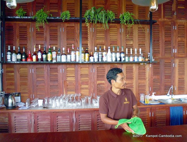 Pipalli Boutique Hotel and Restaurant in Kampot, Cambodia.