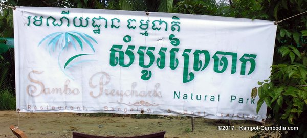Sambo Preychark Natural Park in Kampot, Cambodia.