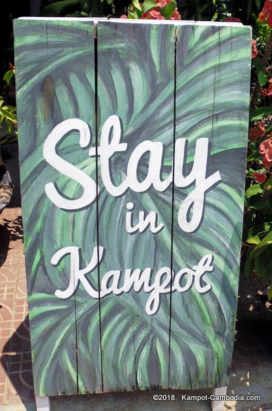 Stay in Kampot Guesthouse in Kampot, Cambodia.