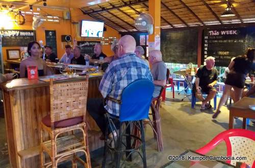 Rusty 2 Sports Bar and Restaurant in Kampot, Cambodia.