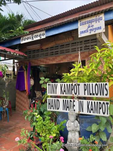 Tiny Kampot pillows Gift Shop in Kampot, Cambodia.