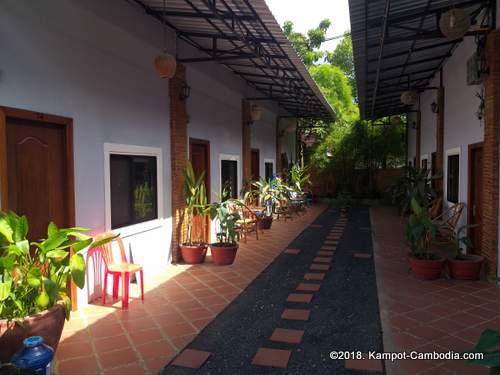 Mango Tree Guesthouse and Restaurant I and II in Kampot, Cambodia.