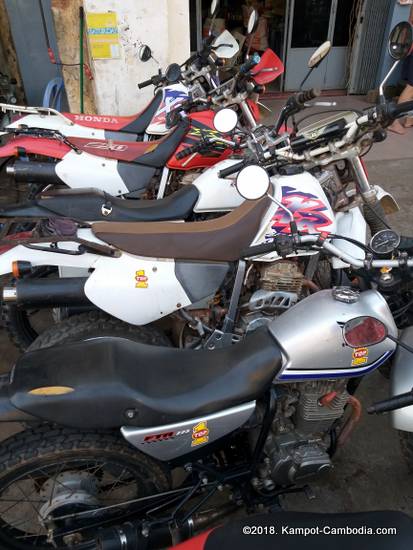 Sean Ly Motorcycle Service Center in Kampot, Cambodia.