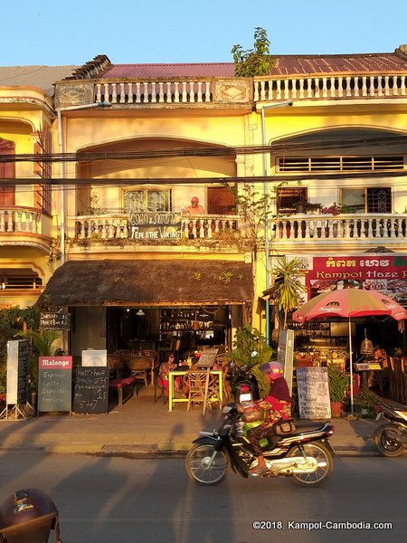 kampot riverside places downtown.