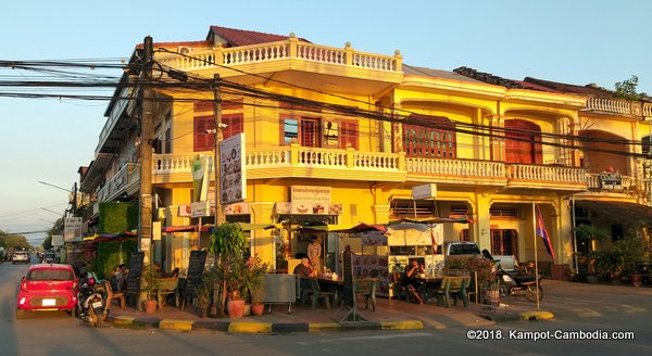 kampot riverside places downtown.