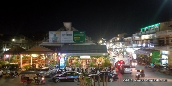 kampot riverside places downtown.