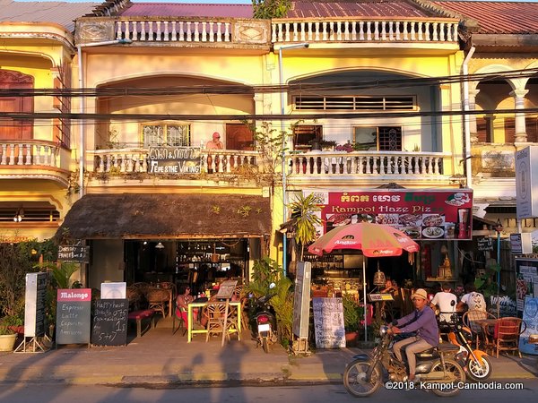 kampot riverside places downtown.