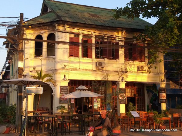 kampot riverside places downtown.