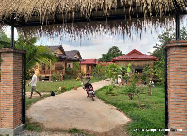 The Hidden Oasis Bungalows in Kampot, Cambodia.