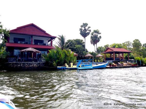 Kampot River Map.  Kampot, Cambodia.  Courtesy The Kampot Survival Guide.  Hotel guide.