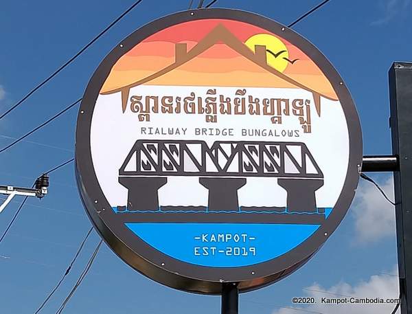Railway Bridge Bungalows in Kampot, Cambodia.