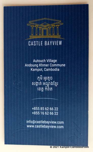 Castle Bayview Resort in Kampot, Cambodia.