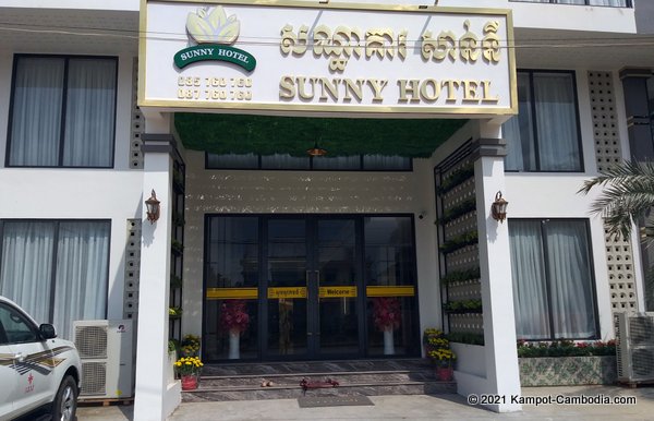 Sunny Hotel in Kampot, Cambodia.