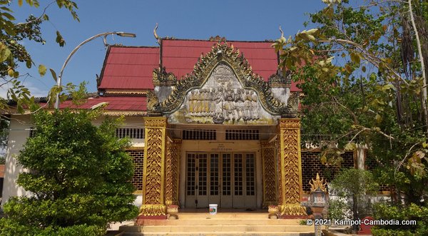 Wat Dtuk Veul in Kampot, Cambodia.