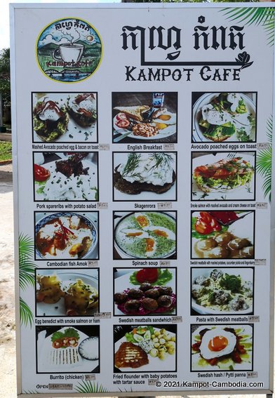Kampot Cafe and Guesthouse in Kampot, Cambodia.