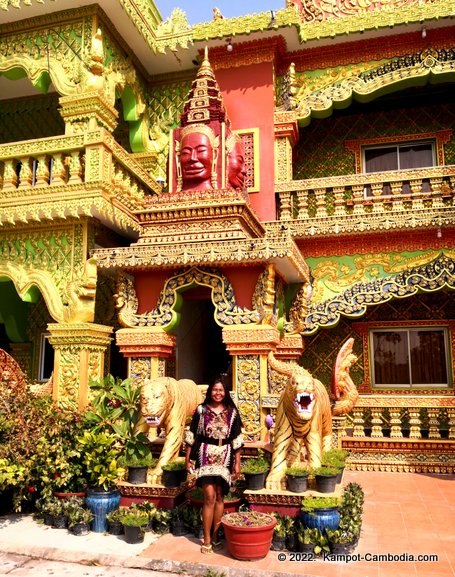 Kampot, Cambodia's Wat. Buddhist Temple.