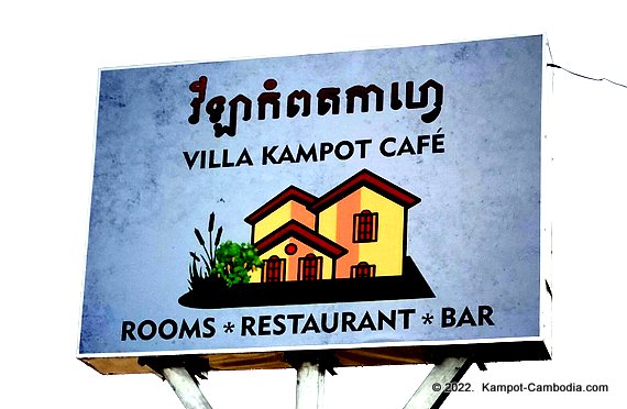 Villa Kampot Cafe and Guesthouse in Kampot, Cambodia.
