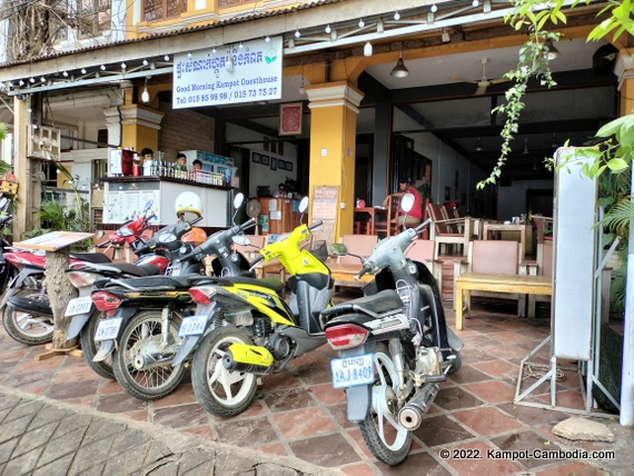 Good Morning Kampot Guesthouse and Restaurant in Kampot, Cambodia.
