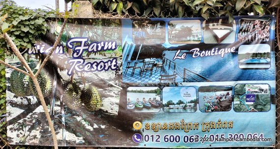 Durian Farm Resort Le Boutique in Kampot, Cambodia.