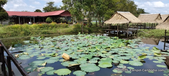 Champs d'Amour Guesthouse in Kampot, Cambodia.  On the Secret Lake.