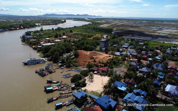 Fish Island in Kampot, Cambodia.  2 rivers and an ocean.
