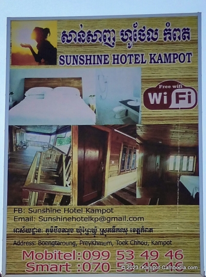 Sunshine Hotel Kampot in Kampot, Cambodia.