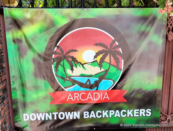 Arcadia Downtown Backpackers in Kampot, Cambodia.