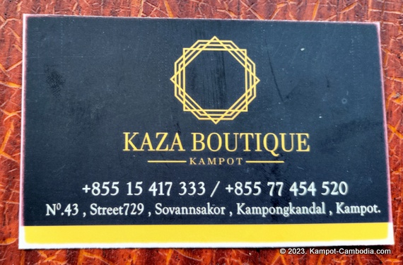 Kaza Boutique in Kampot, Cambodia.