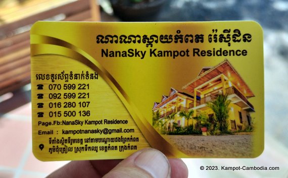 NanaSky Residence in Kampot, Cambodia.