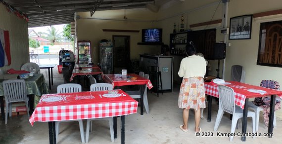 La Petanque French Restaurant in Kampot, Cambodia.