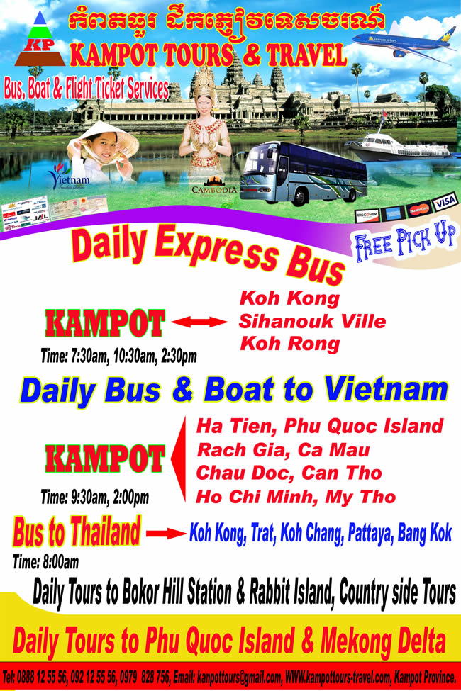 Kampot Tours & Travel in Kampot, Cambodia.